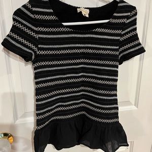 Peplum top from Anthropologie